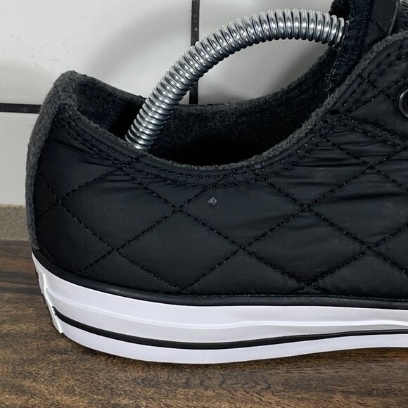 Converse Chuck Taylor All Star OX Womens Size 11.5 Shoes Black Quilted Sneaker - Picture 4 of 13